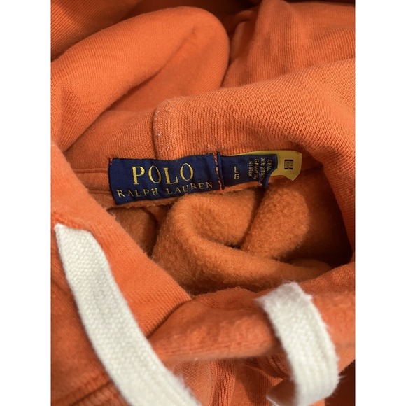 Polo Ralph Lauren Men's Performance Fleece Hoodie In Orange Medium           S89 - Picture 5 of 8